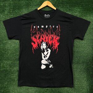 Buffy the Vampire Slayer Buffy Logo Horror T-Shirt Size Large